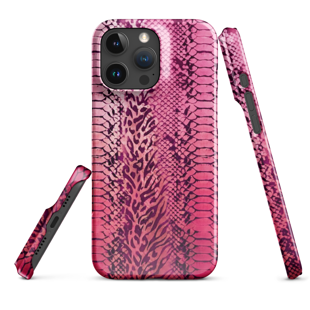 Hot Pink to Light Pink Zebra Print Snap Case for iPhone