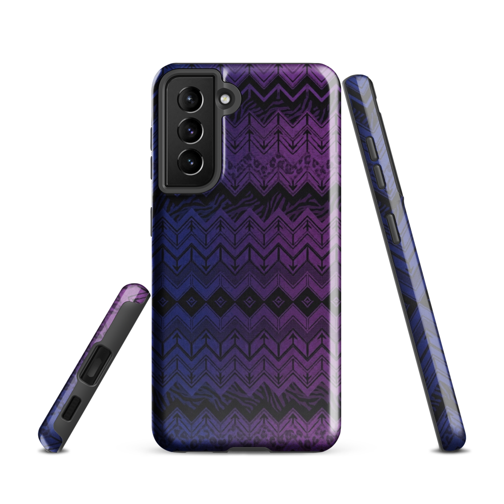 Purple & Blue Chevron Classic Tough Case for Samsung
