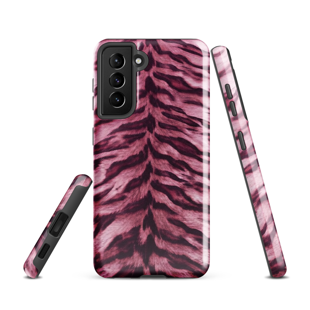 Pink Tiger Print Tough Case for Samsung