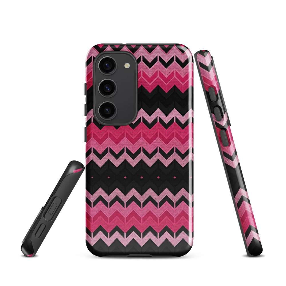 Pink Chevron Print Tough Case for Samsung