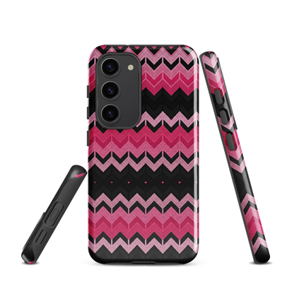 Pink Chevron Print Tough Case for Samsung