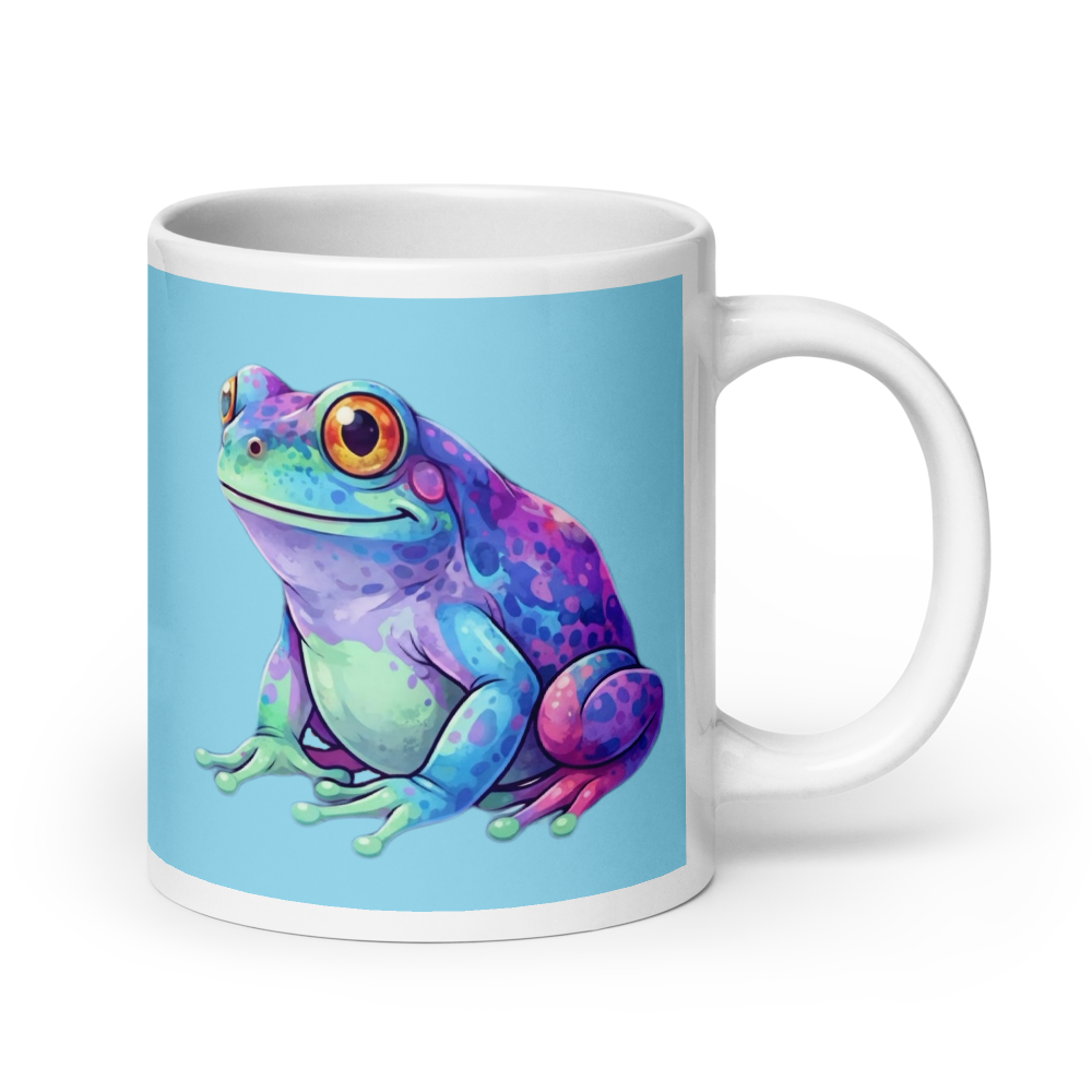Colorful Frog White Glossy Mug