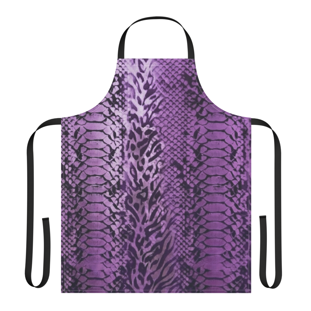 Purple Snake Skin Strap Apron