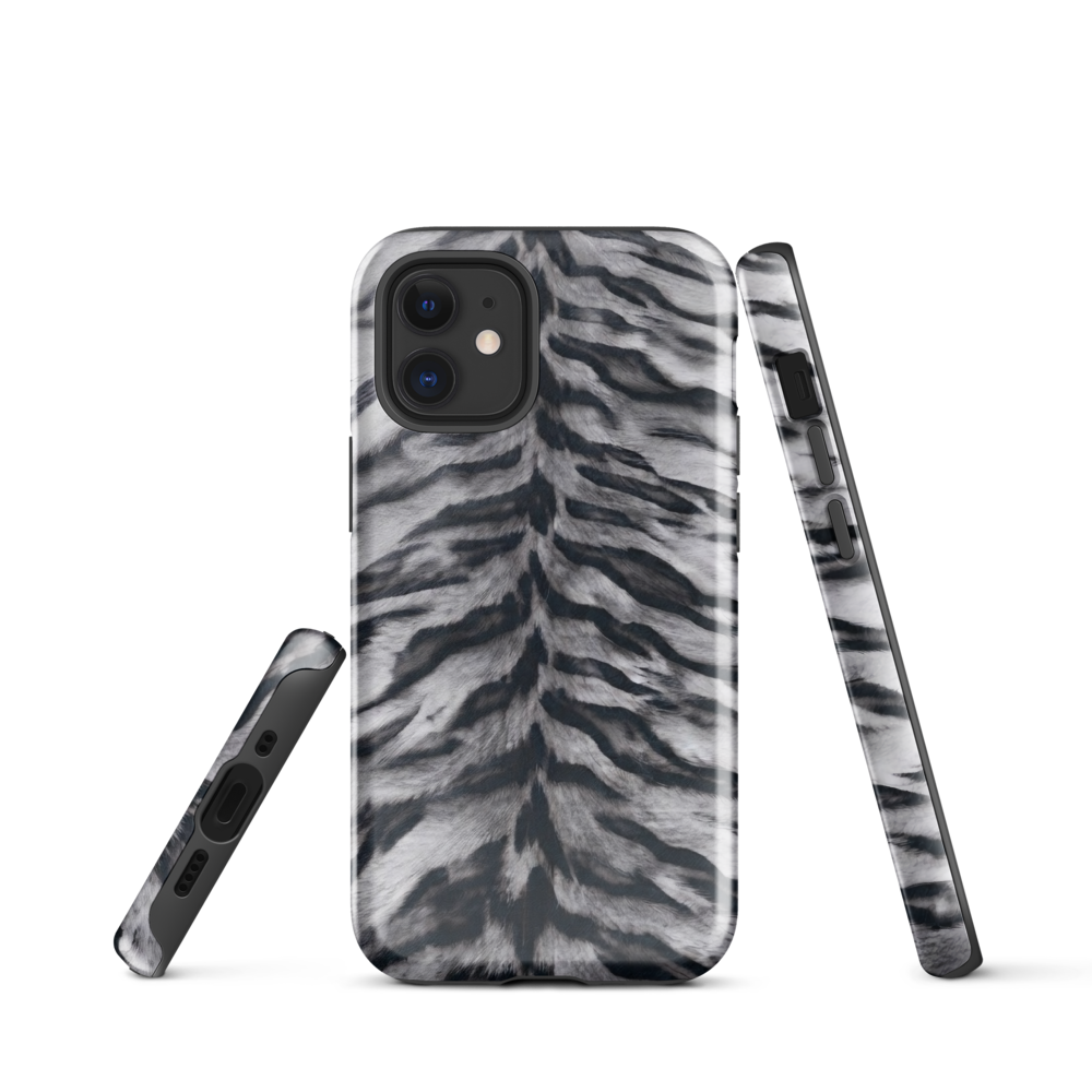 Gray Tiger Print Tough Case for iPhone®