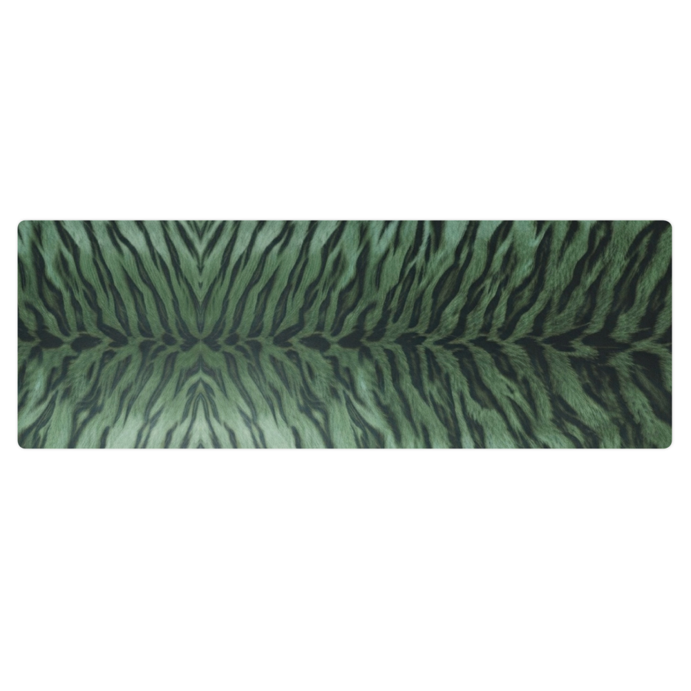 Green Tiger Print Pilates Yoga Mat