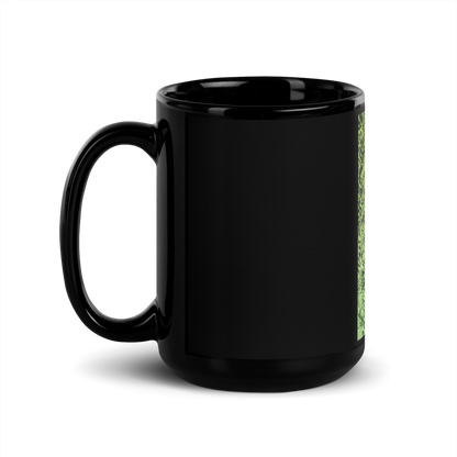 Neon snake skin & leopard print Black Glossy Mug