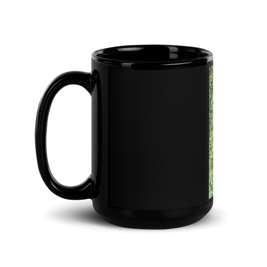 Neon snake skin & leopard print Black Glossy Mug