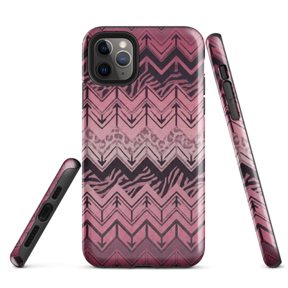 Pink Chevron Zebra & Leopard Print Tough Case for iPhone®