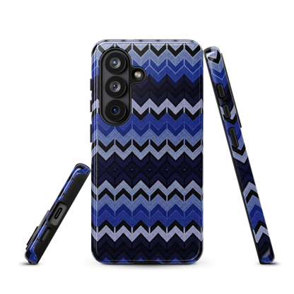 Blue Chevron Pattern Tough Case for Samsung