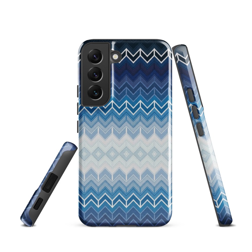 Blue Chevron Tough Case for Samsung
