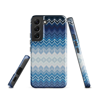 Blue Chevron Tough Case for Samsung