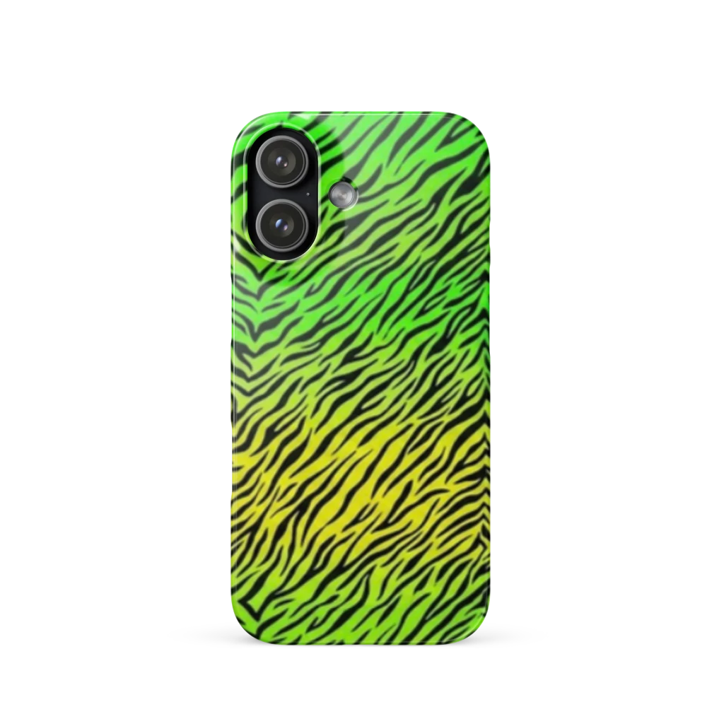 Green & Yellow  Zebra Print Snap Case for iPhone