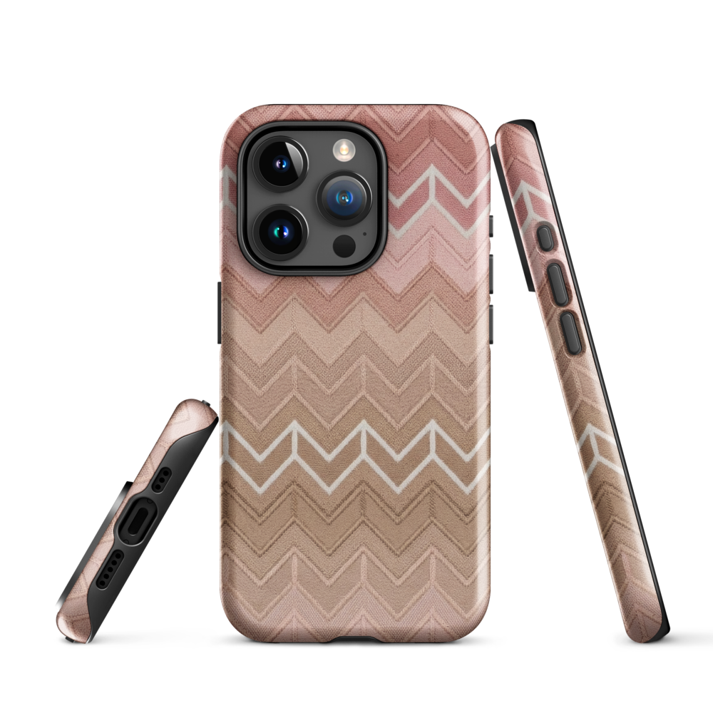 Pink & Muaves Chevron Pattern Tough Case for iPhone®