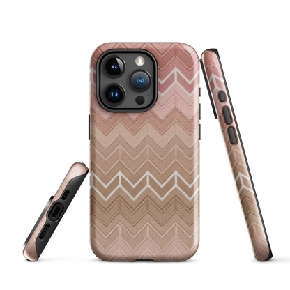 Pink & Muaves Chevron Pattern Tough Case for iPhone®