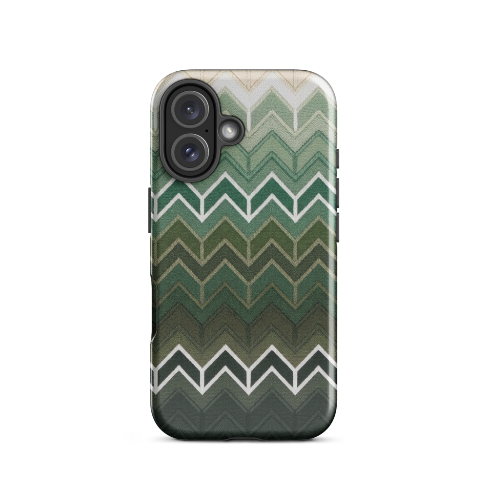 Green Chevron Tough Case for iPhone®