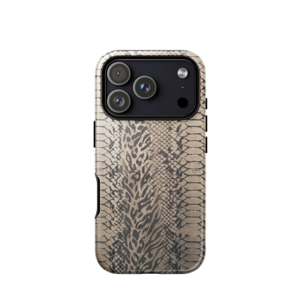 Neutral Snake Skin Tough Case for iPhone®
