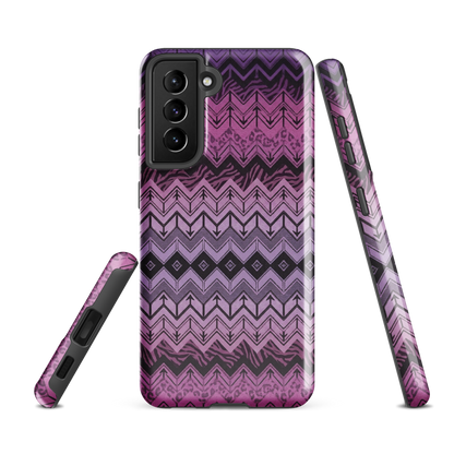 Purple Chevron Zebra & Leopard Print Tough Case for Samsung
