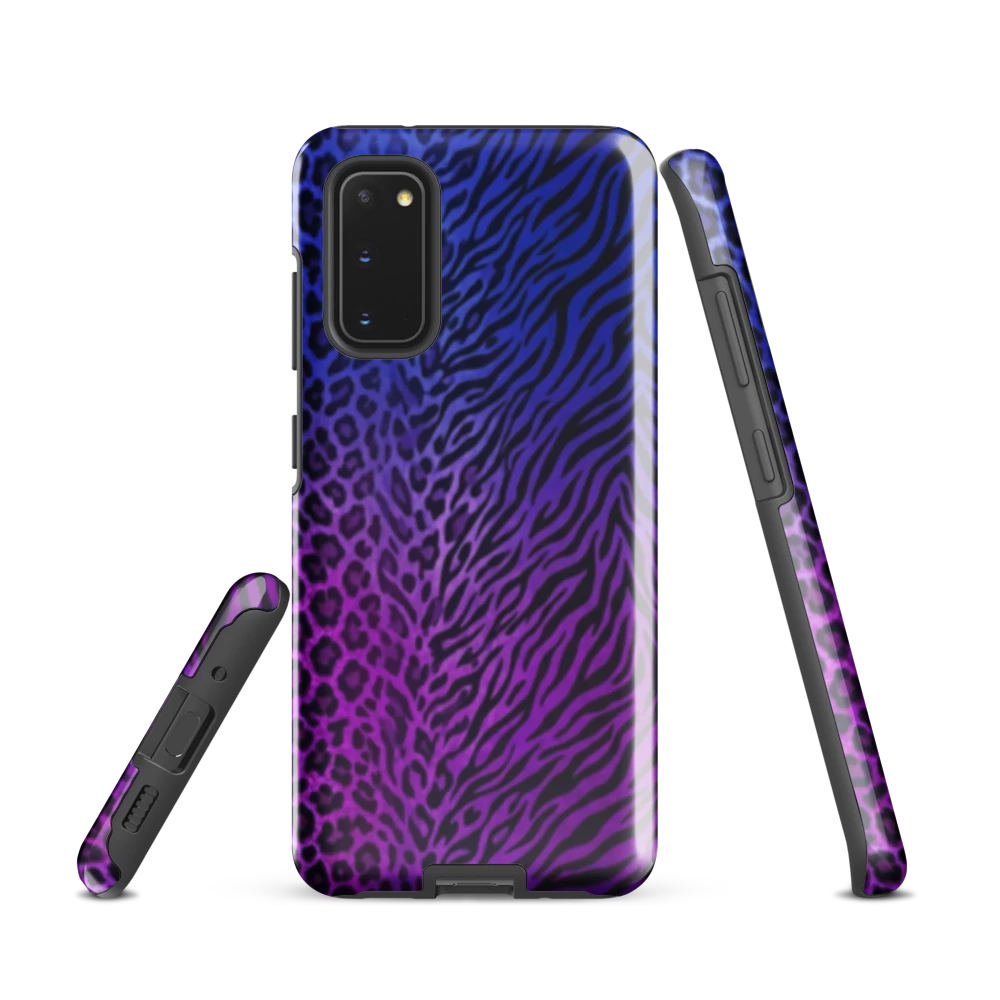 Blue to Purple Zebra & Leopard Print Tough Case for Samsung