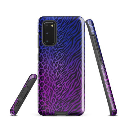 Blue to Purple Zebra & Leopard Print Tough Case for Samsung