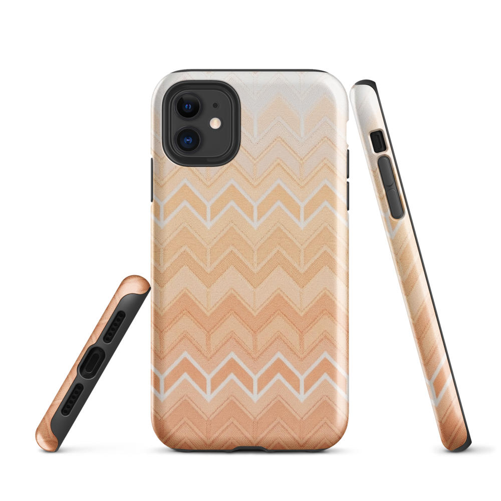 Coastal Orange Chevron Pattern Tough Case for iPhone®