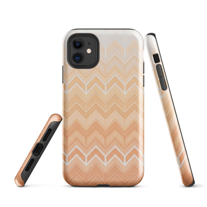 Coastal Orange Chevron Pattern Tough Case for iPhone®