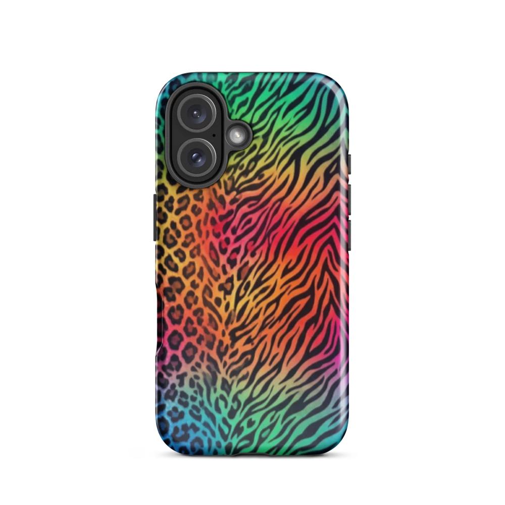 Vibrant Rainbow Zebra & Leopard Print Tough Case for iPhone®