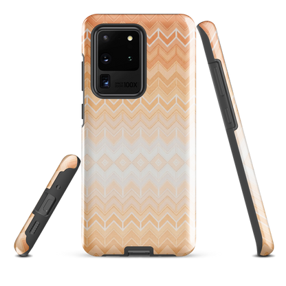 Orange Chevron Tough Case for Samsung