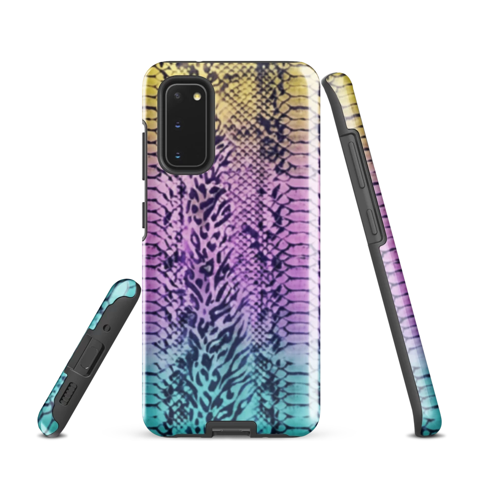 Faded Rainbow Snake Skin Zebra & Leopard Print  Tough Case for Samsung