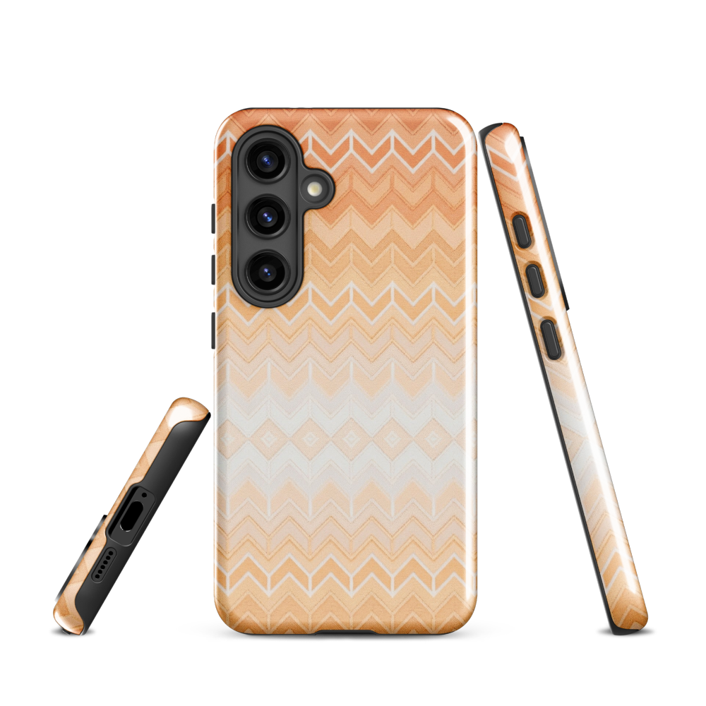 Orange Chevron Tough Case for Samsung