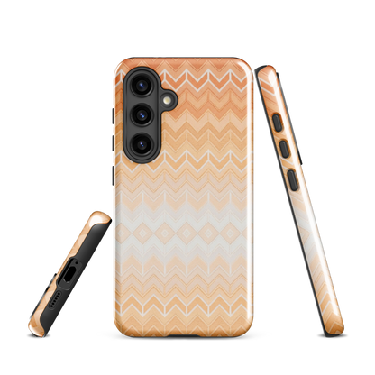 Orange Chevron Tough Case for Samsung
