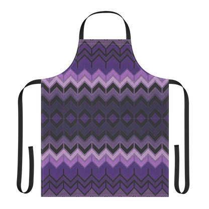 Purple Chevron Classic Pattern Strap Apron