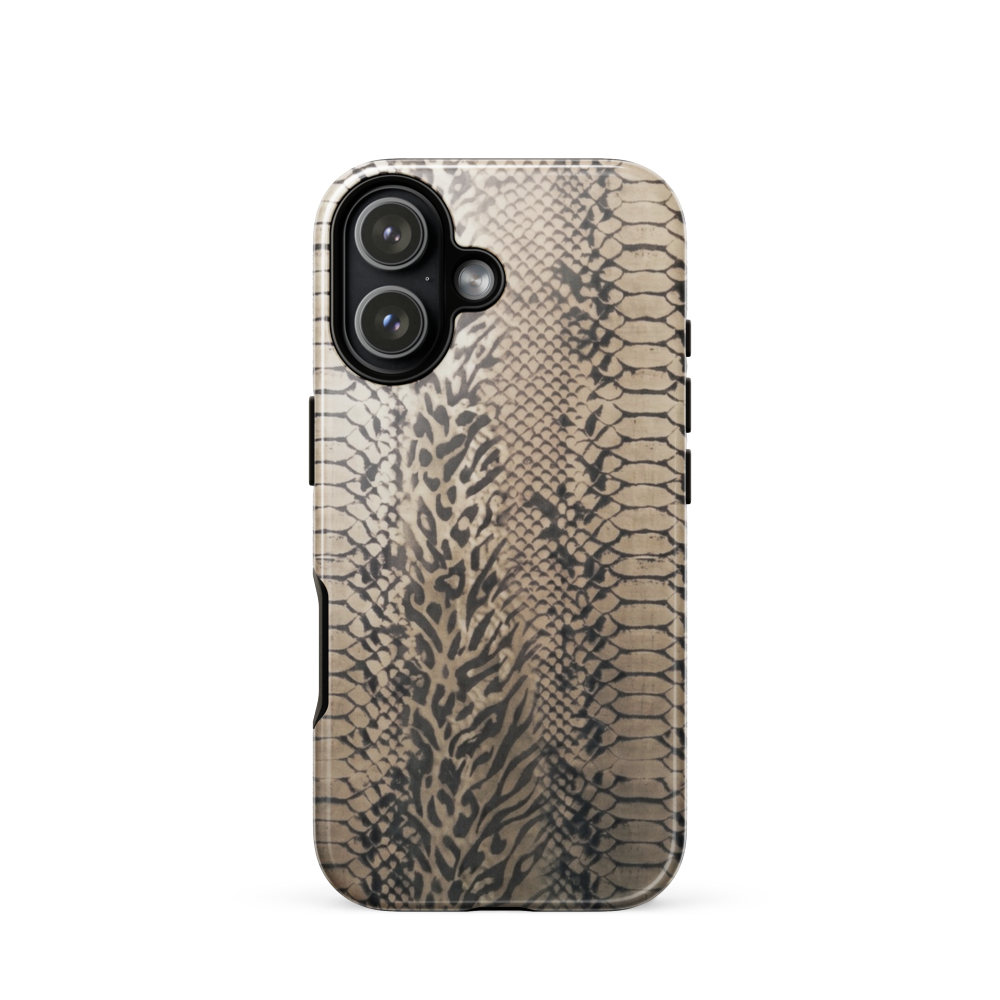 Neutral Snake Skin Tough Case for iPhone®