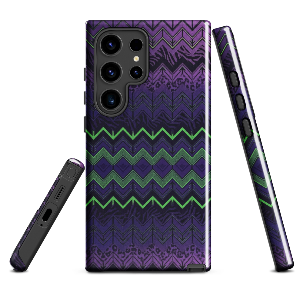 Halloween Chevron Purple & Green Edition Tough Case for Samsung