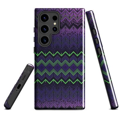 Halloween Chevron Purple & Green Edition Tough Case for Samsung