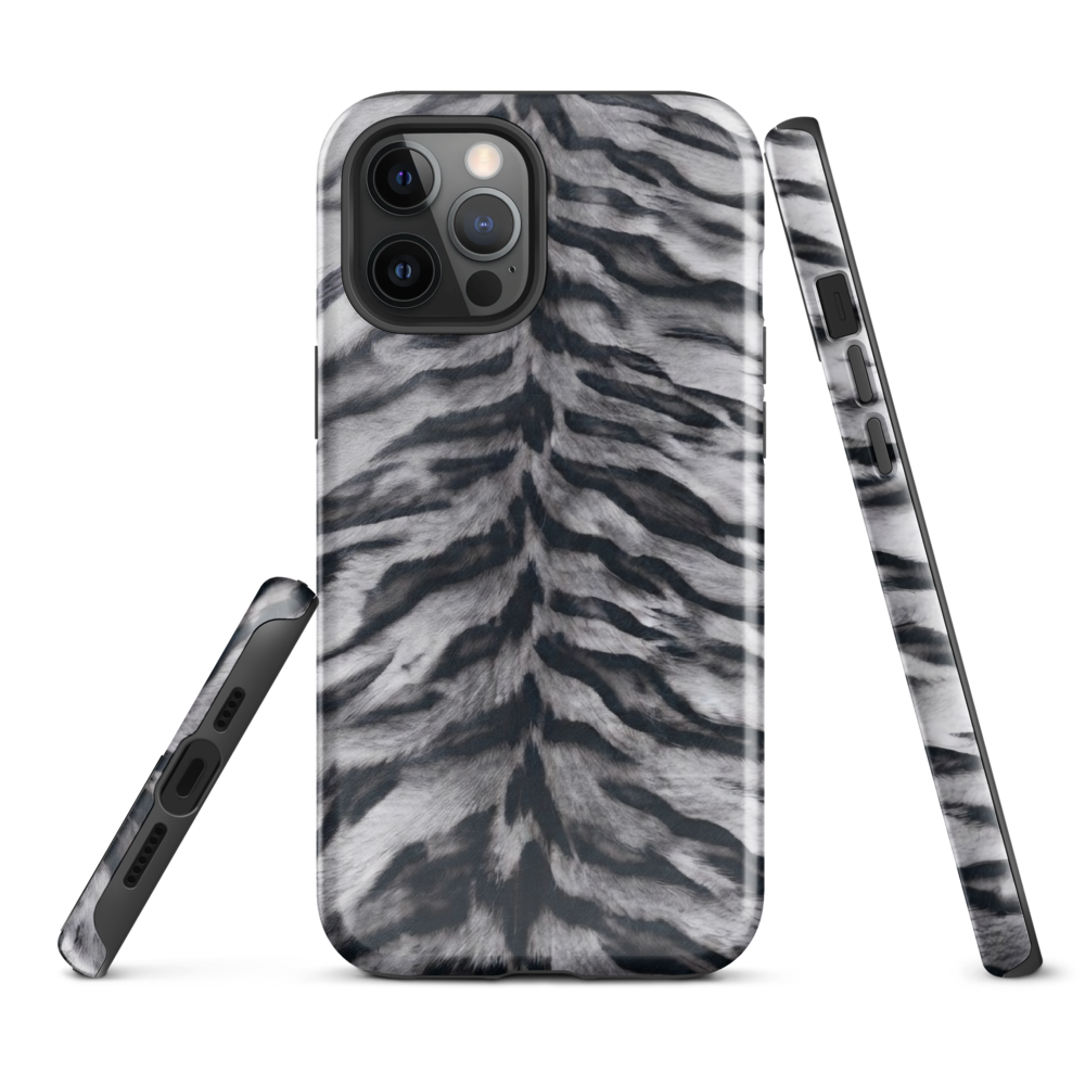 Gray Tiger Print Tough Case for iPhone®