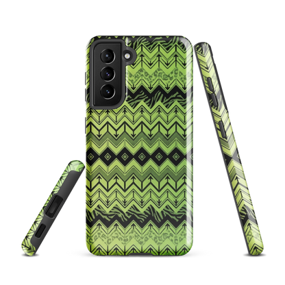 Lime Green Zebra & Leopard Print Chevron Tough Case for Samsung