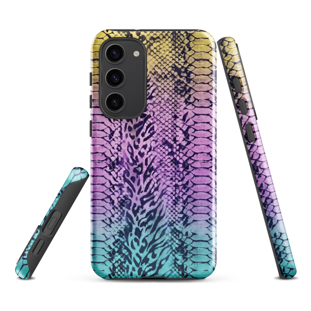Faded Rainbow Snake Skin Zebra & Leopard Print  Tough Case for Samsung