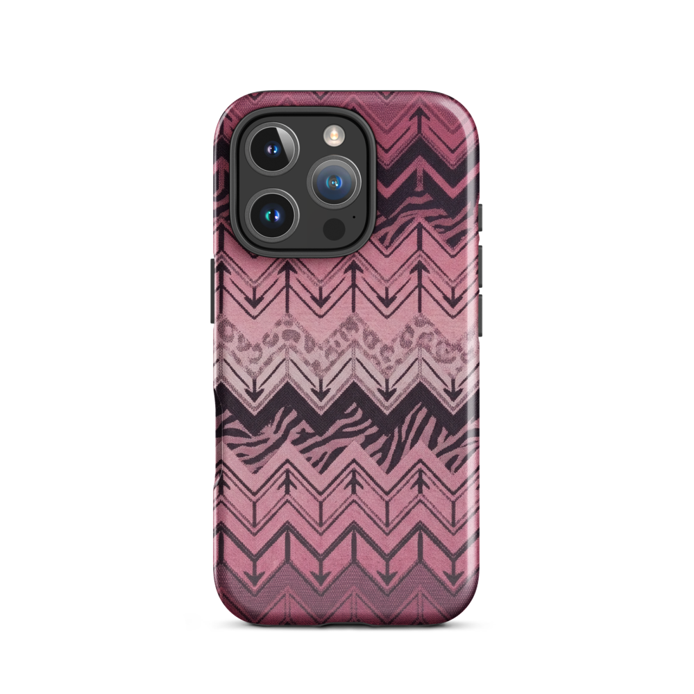 Pink Chevron Zebra & Leopard Print Tough Case for iPhone®