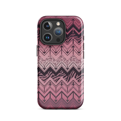 Pink Chevron Zebra & Leopard Print Tough Case for iPhone®
