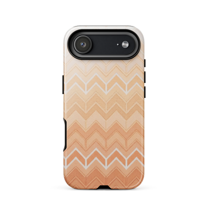 Coastal Orange Chevron Pattern Tough Case for iPhone®