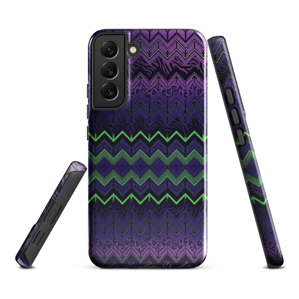 Halloween Chevron Purple & Green Edition Tough Case for Samsung