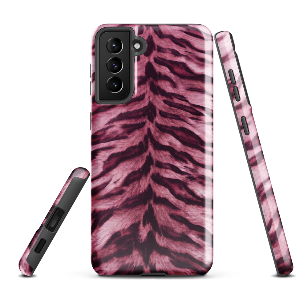 Pink Tiger Print Tough Case for Samsung