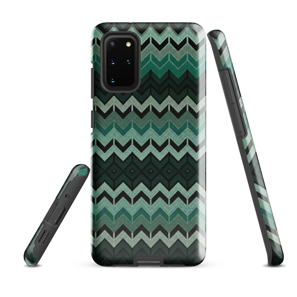 Green Chevron Tough Case for Samsung