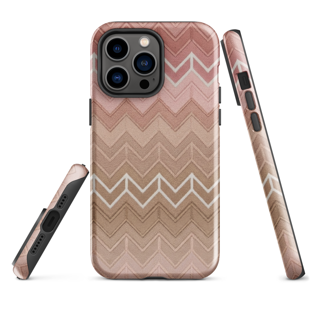 Pink & Muaves Chevron Pattern Tough Case for iPhone®