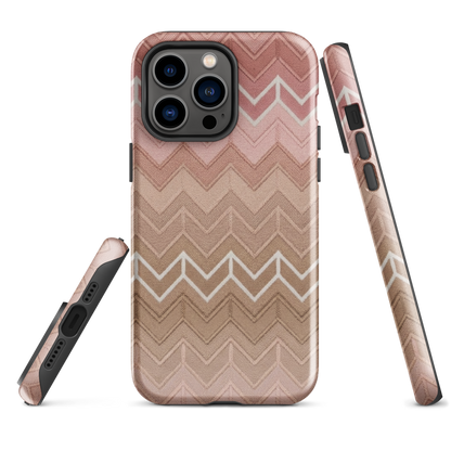 Pink & Muaves Chevron Pattern Tough Case for iPhone®