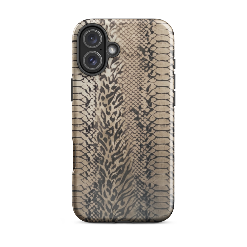 Neutral Snake Skin Tough Case for iPhone®