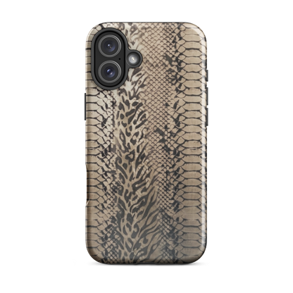 Neutral Snake Skin Tough Case for iPhone®