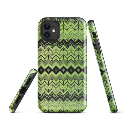 Lime Green Chevron Zebra & Leopard Print Tough Case for iPhone®