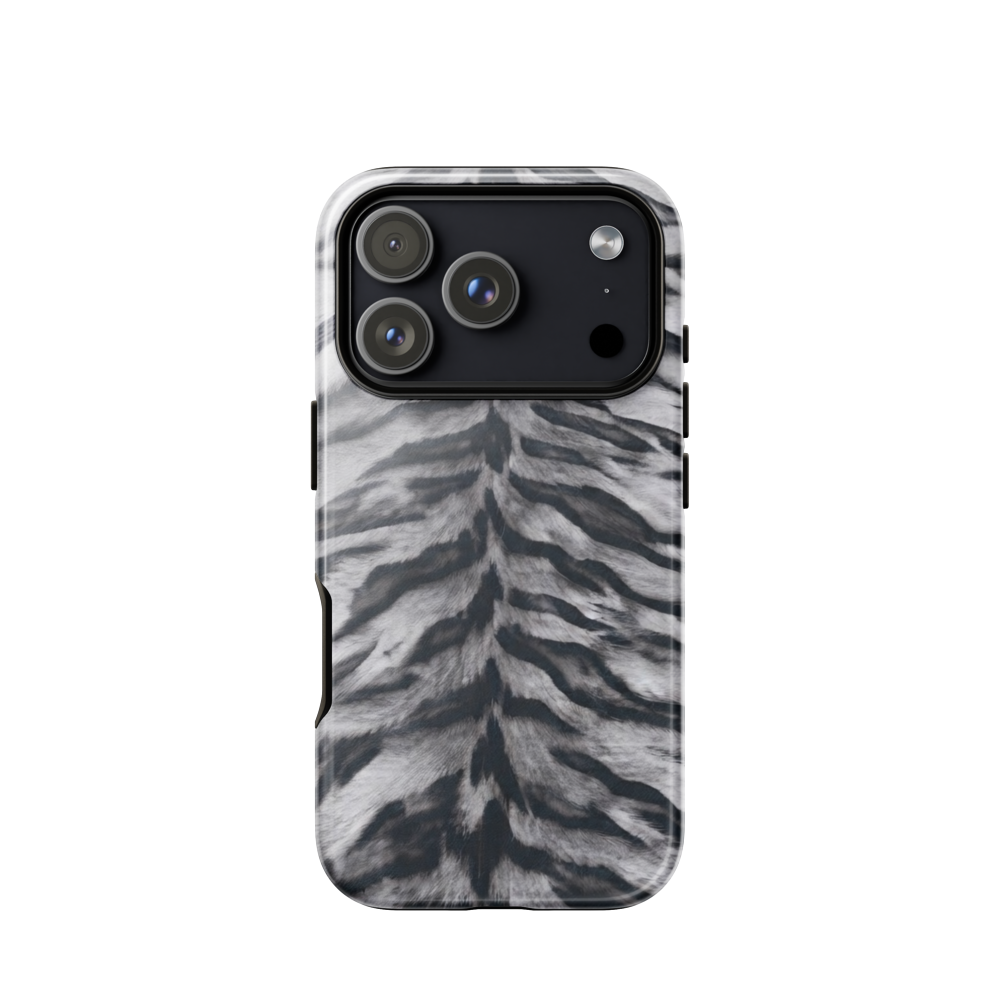 Gray Tiger Print Tough Case for iPhone®