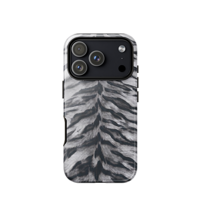 Gray Tiger Print Tough Case for iPhone®
